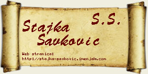 Stajka Savković vizit kartica